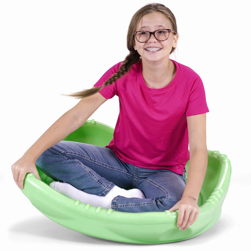 Simplay3 Rock and Spin Sensory Wobble Disk XL, Climbing Dome for Toddlers and Kids Rocking and Climbing, Indoor/Outdoor, Ages 2-12 Years Lime Sherbert X-Large