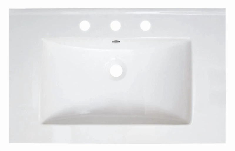 American Imaginations AI-32871 30 pouces W 18,5 pouces Dessus en céramique D en couleur blanche pour 3H8-in. Robinet