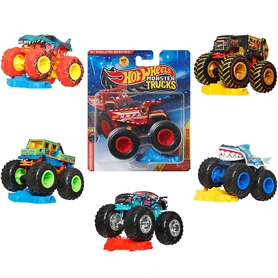 Hot Wheels Monster Trucks 1:64 Scale Die-cast Vehicles - Styles May Vary, Ages 3+