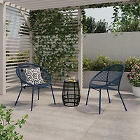Chaise empilable en osier pour patio Mainstays Osier tissé à la main