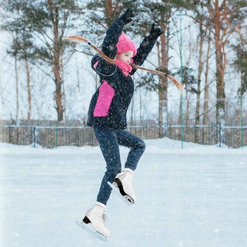 Patins artistiques FS avec col en fourrure - Blanc - Tailles junior 2-5 et tailles senior 6-9 Tailles 2 à 9 disponibles
