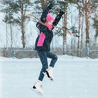 Patins artistiques FS avec col en fourrure - Blanc - Tailles junior 2-5 et tailles senior 6-9 Tailles 2 à 9 disponibles