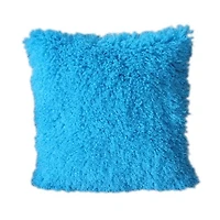 Coussin en fausse fourrure frisée