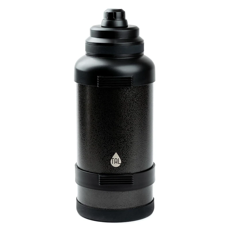 TAL Bouteille d'eau Zeus en acier inoxydable 3 L, noir Navire de grande capacité