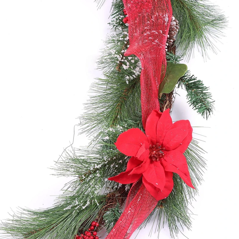 HOLIDAY TIME CHRISTMAS MESH GARLAND, CHRISTMAS GARLAND