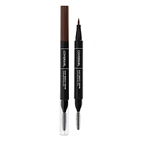 COVERGIRL Easy Breezy Brow 24HR Brow Ink Pen™, dual applicator, ultra-precise felt-tip, spoolie comb, water-resistant, lightweight, 100% Cruelty-Free, Eyebrow pen that lasts 24hrs