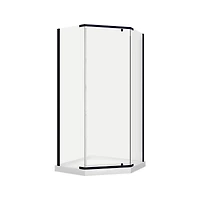 A&E Bath and Shower NVD-38-BLK-NW SHOWER NO WALLS