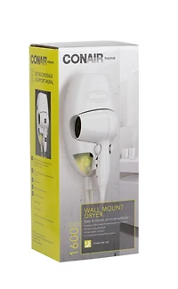 Sèche-cheveux Conair 1600 watt compact avec fixation murale