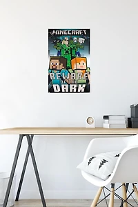 Minecraft - Beware Of The Dark Wall Poster with Magnetic Frame, 22.375" x 34"