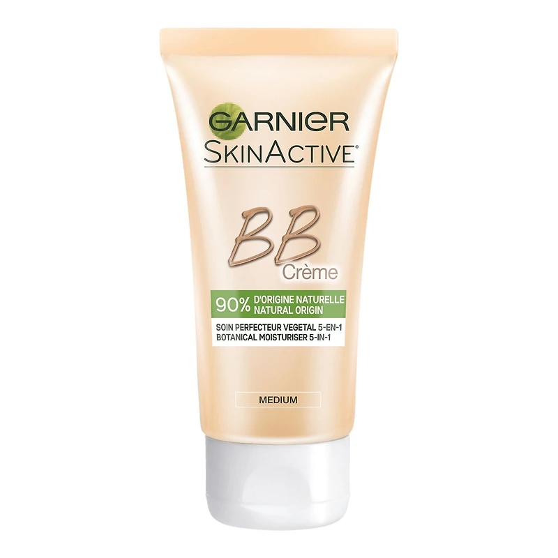 Garnier Bb Cream 90% Naturally-Derived Ingredients 5-in-1 Daily Perfecting Moisturizer with Green Tea Extract Medium Shade