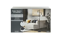 Better Homes & Gardens Lampadaire contemporain noir à 3 lumières et verre transparent – ​​63,5 po