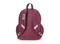 Sac à dos de 17 po à compartiments multiples en nylon de marque Justice ™ pour filles avec logo scintillant et tirettes