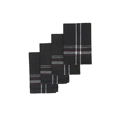 Serviette Frontalière Française (Ensemble De 4) (Noir)