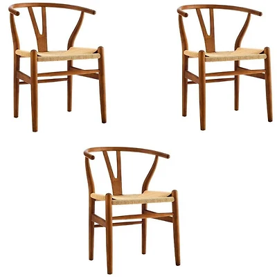 Chaise de salle à manger en bois de la collection Heavenly ENSEMBLE DE 3