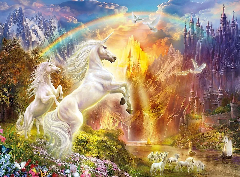 Buffalo Games - Special Effects - Unicorn Sunset - 1000 Piece Jigsaw Puzzle