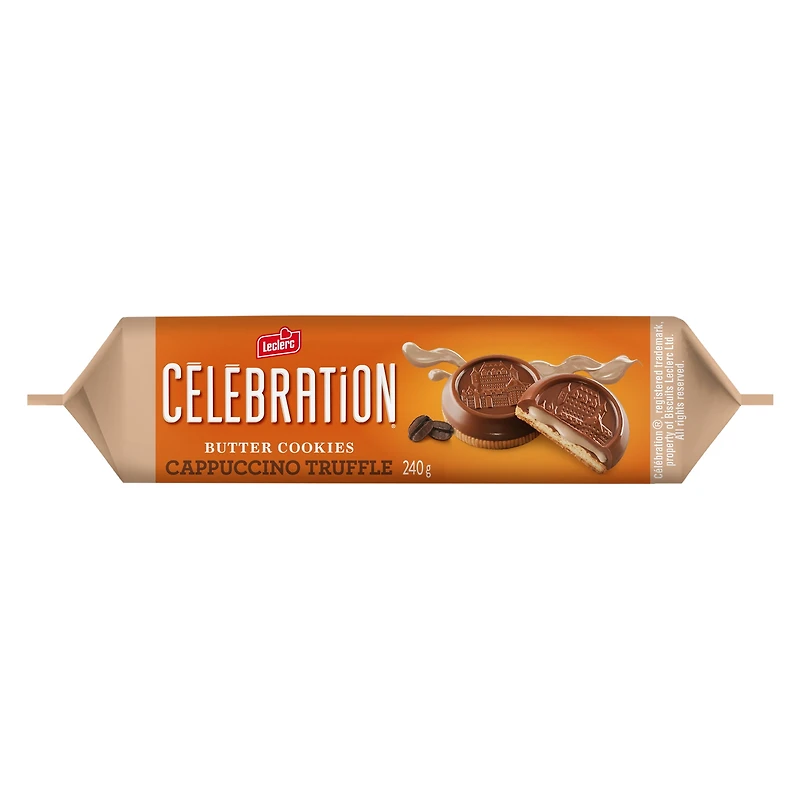 CELEBRATION CAPPUCCINO MILK CHOCOLATE COATED, 240G EACH BOX