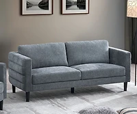K-LIVING BRAYDEN 3 PCS SOFA SET IN CHARCOAL GREY FABRIC UPHOLSTERY(SOFA, LOVESEAT , CHAIR)