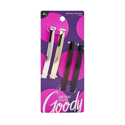 Goody Classics Large Metal Barrettes - 4Ct