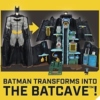 Batman, Bat-Tech Batcave, Giant Transforming Playset with Exclusive 4” Batman Figure and Accessories, Kids Toys for Boys Aged 4 and Up, Batman, Bat-Tech Batcave