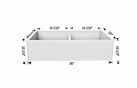 American Imaginations 30-in. W CSA Approved White Granite Composite Kitchen Sink With 1 Bowl AI