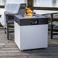 Table de foyer au propane en aluminium Pebble