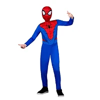 MARVEL Spider-Man Official Youth Halloween Costume - Premium Quality Jumpsuit with Detachable Fabric Mask (Small)
