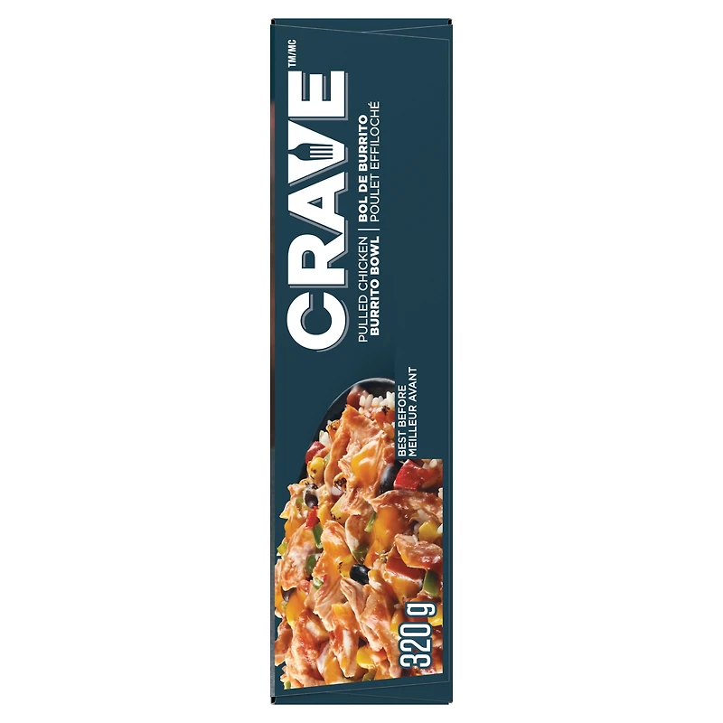Crave Pulled Chicken Burrito Bowl Frozen Meal, 320g