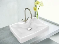 American Imaginations AI-31252 21,5 pouces W au-dessus du navire blanc de compteur pour le perçage de centre de 1 trou