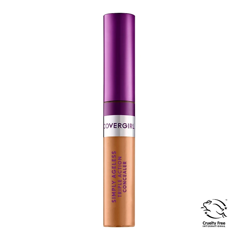 COVERGIRL Simply Ageless Triple Action Concealer Infused with Hyaluronic Complex, Vitamin C & Niacinamide, 7.3ml refreshing concealer