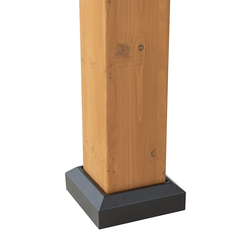 Abri de jardin carré en cèdre à toit rigide Home Trends, 3,3 m x 3,3 m, noir