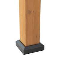 Abri de jardin carré en cèdre à toit rigide Home Trends, 3,3 m x 3,3 m, noir