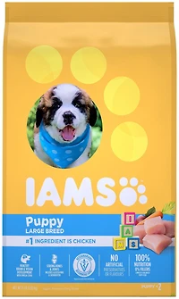 Iams Large Breed Puppy Chicken & Whole Grains Recipe Dry Dog Food, 6.8-13.88kg