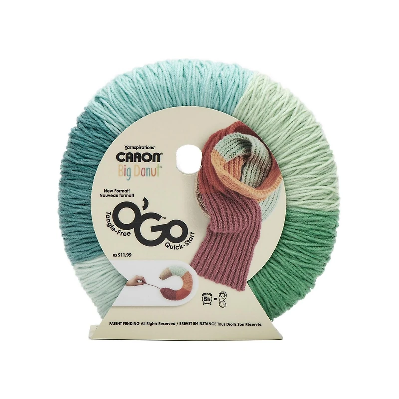 Caron® Big Donut O'Go™ #4 Worsted (Medium) Acrylic Yarn, 9.9oz/280g 533 Yards