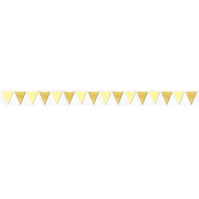 Way To Celebrate Gold Glitter Pannant Banner