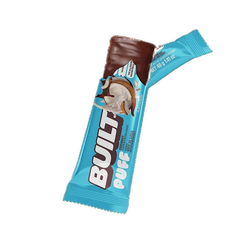 Built Bar, Noix de Coco Puffs 40g x 4 Comptes