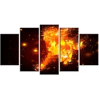 Design Art Running Fire Horse Canvas Print