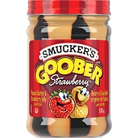 Smucker's Goober Peanut Butter & Strawberry Jelly with Pectin, 510g, Ultimate combo of Peanut Butter & Strawberry Spread.