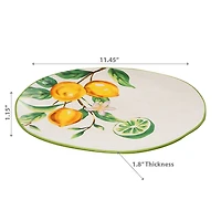 IH Casa Decor Platter De Citron En Céramique - Ensemble De 2