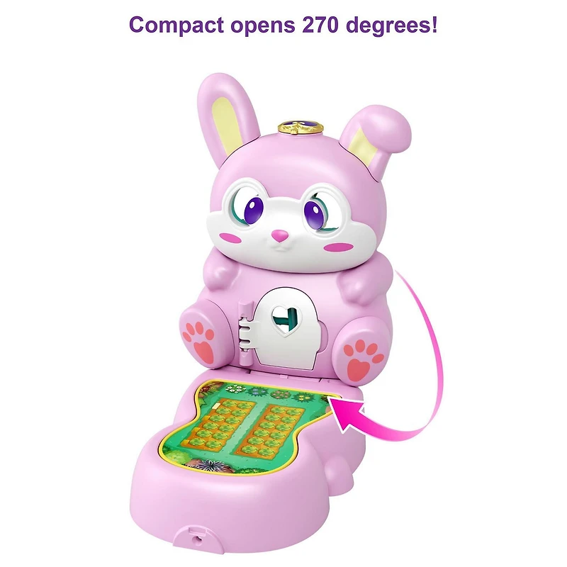 Polly Pocket-Coffret Transformable Lapin, avec Polly et figurine lapin