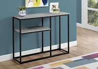 Monarch Specialties Table D'appoint, Console, Entrée, Étroit, Sofa, Salon, Chambre À Coucher, Métal, Stratifié, Gris, Noir, Contemporain, Moderne