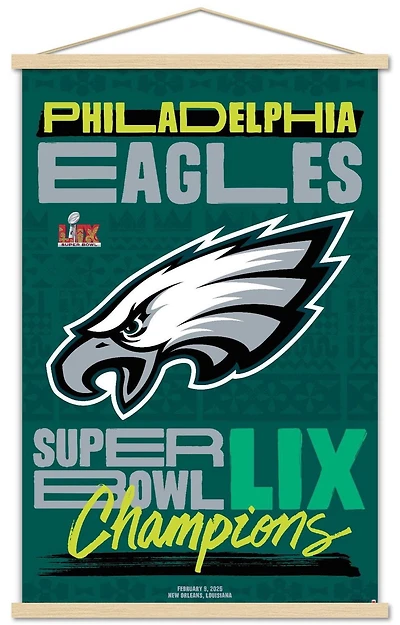 NFL Philadelphia Eagles - Super Bowl LIX Team Logo Wall Poster