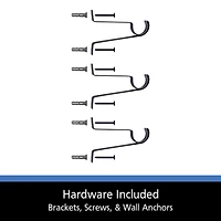 Mainstays Tringle à rideau décorative réglable 76,20 - 213,36 cm, Diamètre 2,54 cm, Noir