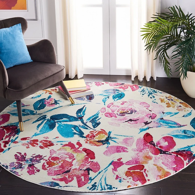 SAFAVIEH Lillian Hadi Floral Brushed Area Rug