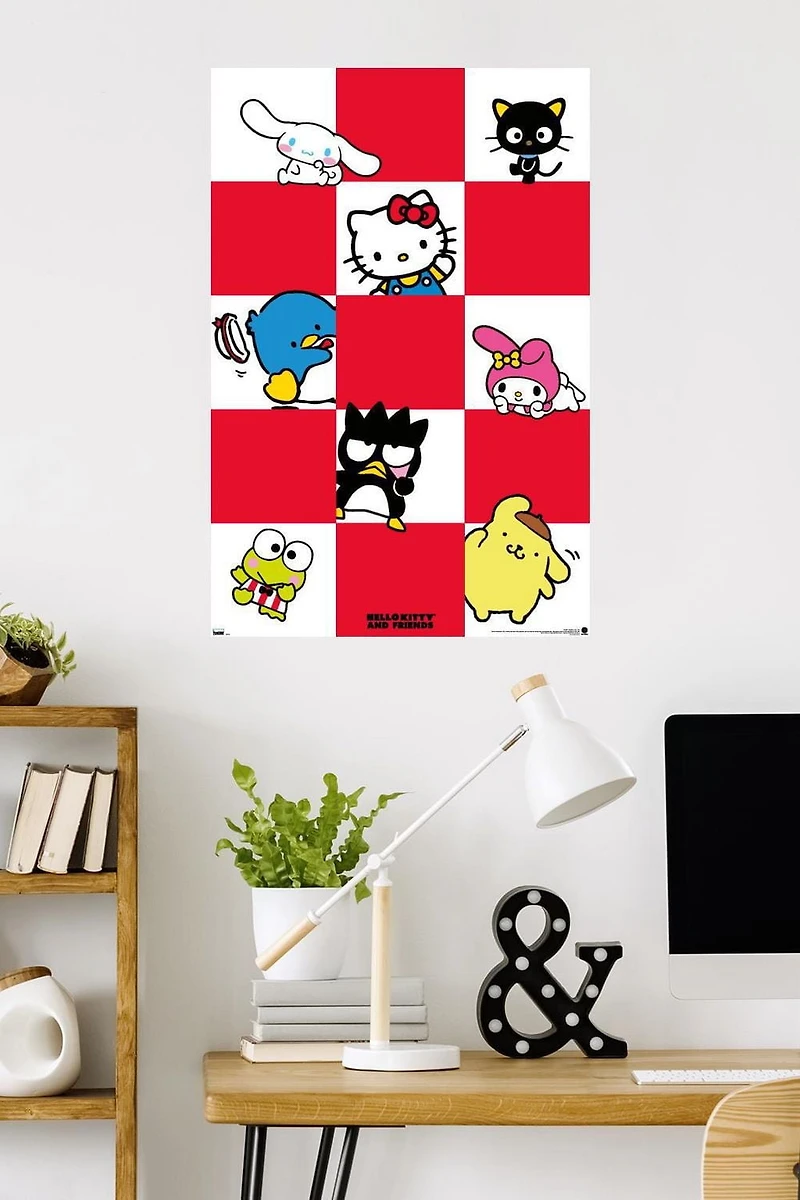 Hello Kitty and Friends: 21 Core - Group Squares Wall Poster, 22.375" x 34"