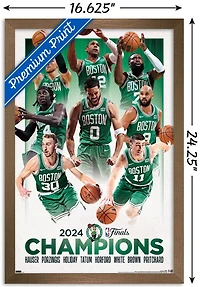 NBA Boston Celtics - 2024 NBA Finals Champions Wall Poster, 22.375" x 34" Framed
