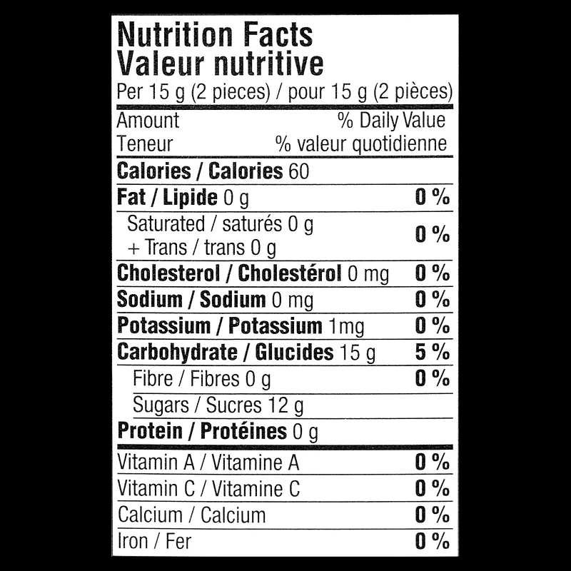 Bonbons à saveur de menthe poivrée Purity 325g