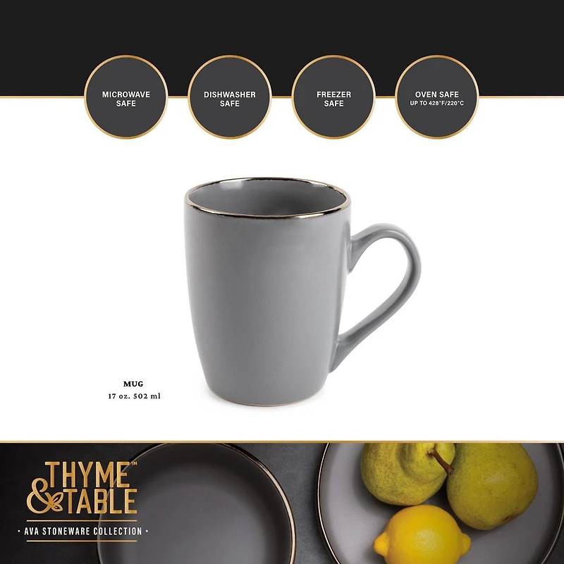 Tasse Thym & Table Ava 14 fl oz Fabriqué en grès