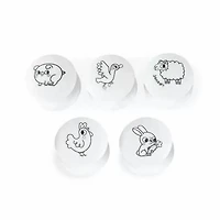 Janod - Farm Stampinoo 5 tampons pour enfants - Loisirs créatifs pour enfants de 18 mois et plus