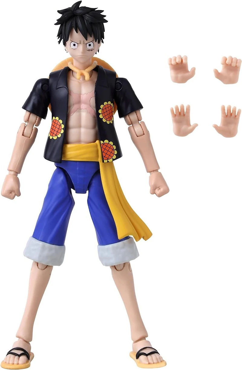 One Piece Figurine d'Action 6 Pouces Anime Heroes - Monkey D. Luffy Version Dressrosa