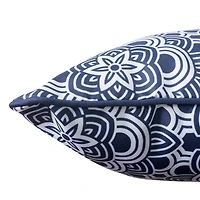 Ensemble de 2 coussins décoratifs d'intérieur/extérieur à bleu